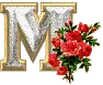 LETTER M WITH ROSES