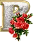 LETTER P WITH ROSES