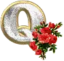 LETTER Q WITH ROSES