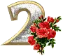 NUMBER 2 WITH ROSES