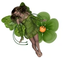 Woman stands on flowers