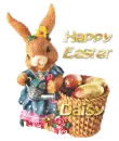 happy easter cute bunny Daisy