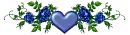Blue Rose Heart Divider