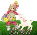 cute easter lamb doll Bren