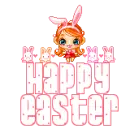 happy easter girl
