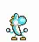blue dancing yoshi
