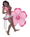 Woman stands on flowers