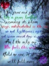 "I watched you," poem