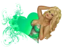 Woman on heart