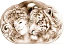 Tiger and indian lady