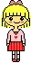 angela in cute dress