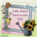 Hello friend  have a nice day!