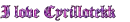 I â¤ CYRILLOTEKK (purple)