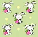 Bunny holding a carrot 