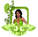 Woman in the picture frame