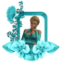 Woman in the picture frame