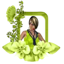 Woman in the picture frame