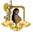Woman in the picture frame