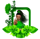 Woman in the picture frame