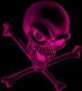 Pink Skull Black