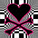 Pink Crossbones Heart 