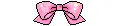 Big pink bow.