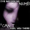 I've become so numb I cant feel you there