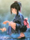 pretty girl in kimono