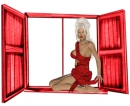 Woman sitting in the window