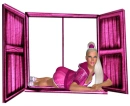 Woman is in the window