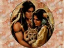 native american with wolf