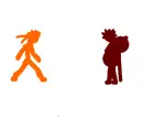 naruto vs. gaara: stick figures