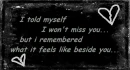 i told myself i won't miss you