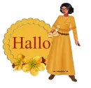 Woman stands on Label