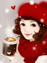 Enakei Girl Drinking Hot Choc Or Coffee 