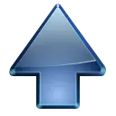 blue arrow up