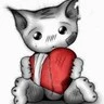 chat dans un coeur