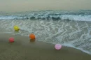 balloons on beach