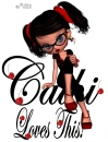 Girl in Black & Cherries