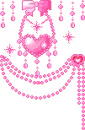 Pink Hearts and Pearls Divider