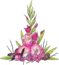 Glitter flower with Hello