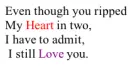 I still Love you
