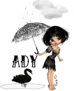 Girl with Black umbrella 2