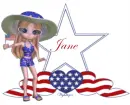 Patriotic girl - Jane
