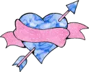 Marble heart with ribbon