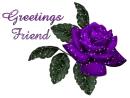 Glittering purple rose 