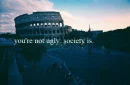 you're not ugly ,  society is ~