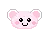 cute pink bear smile