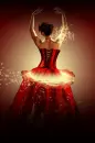 Dancer in red dress