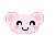 cute pink bear happy